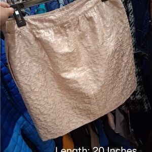 Shimmery LOFT sz 8 Cream Textured Skirt